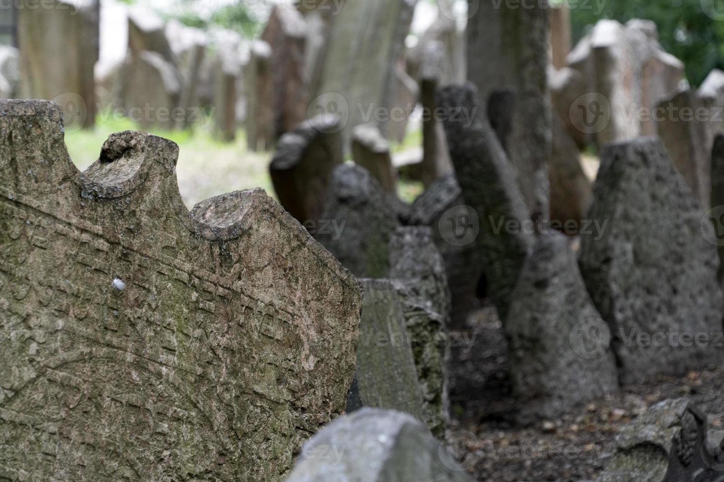 ebraico vecchio cimitero nel praga foto