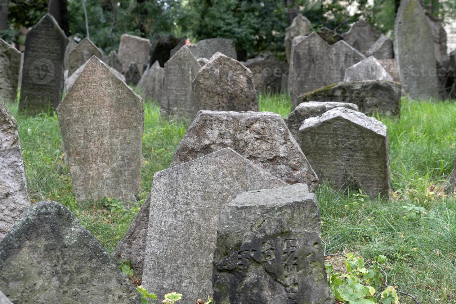 ebraico vecchio cimitero nel praga foto