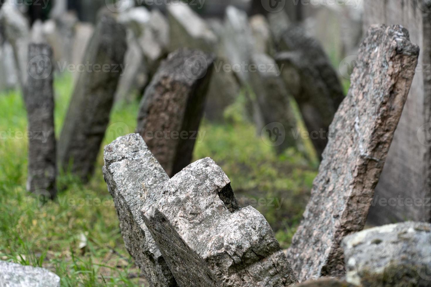 ebraico vecchio cimitero nel praga foto
