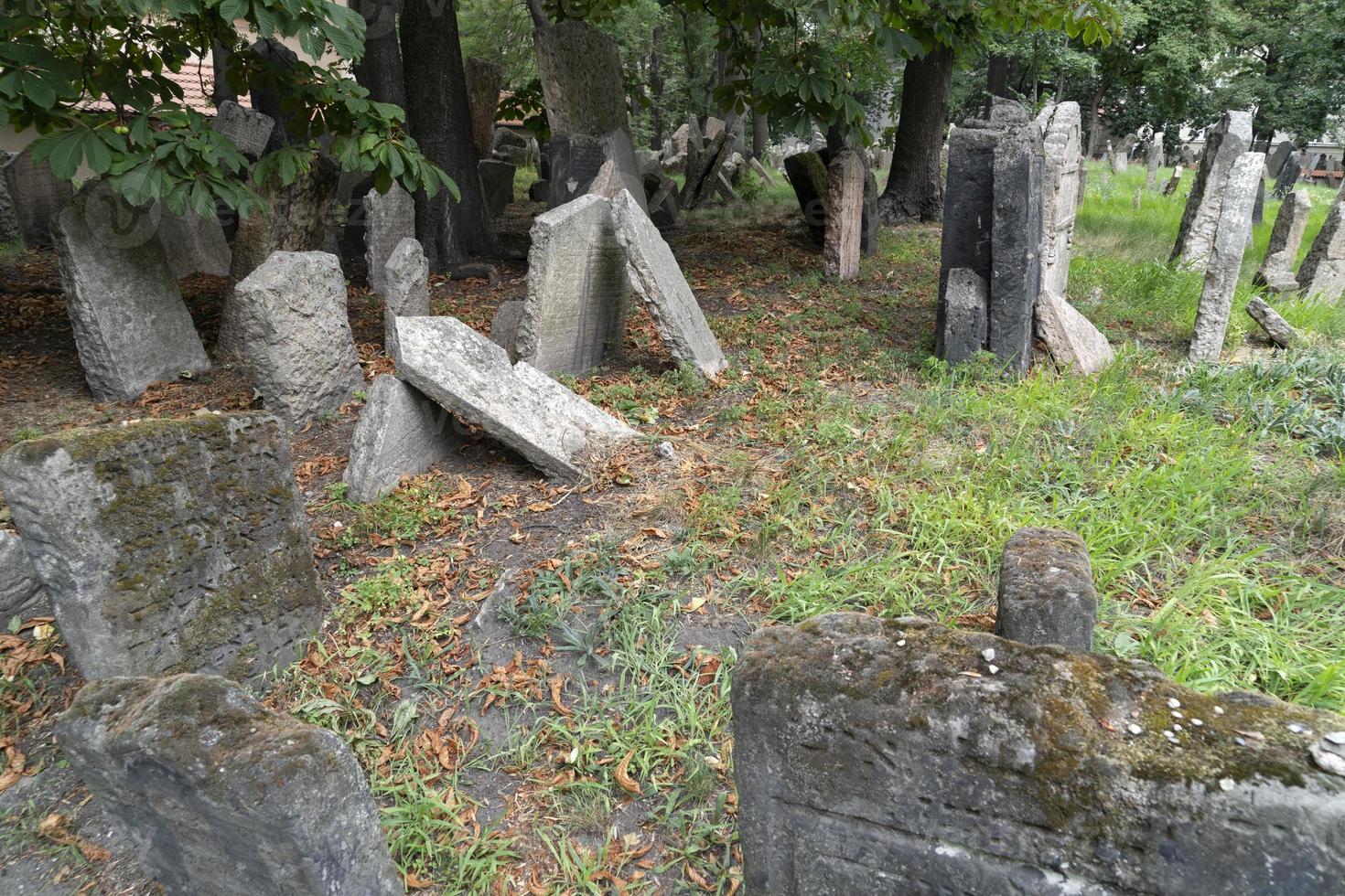 ebraico vecchio cimitero nel praga foto