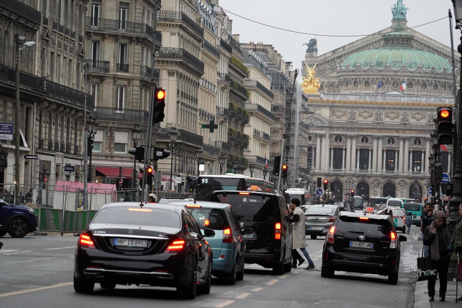 Parigi, Francia - ottobre 5 2018 - Parigi strada congestionato traffico foto