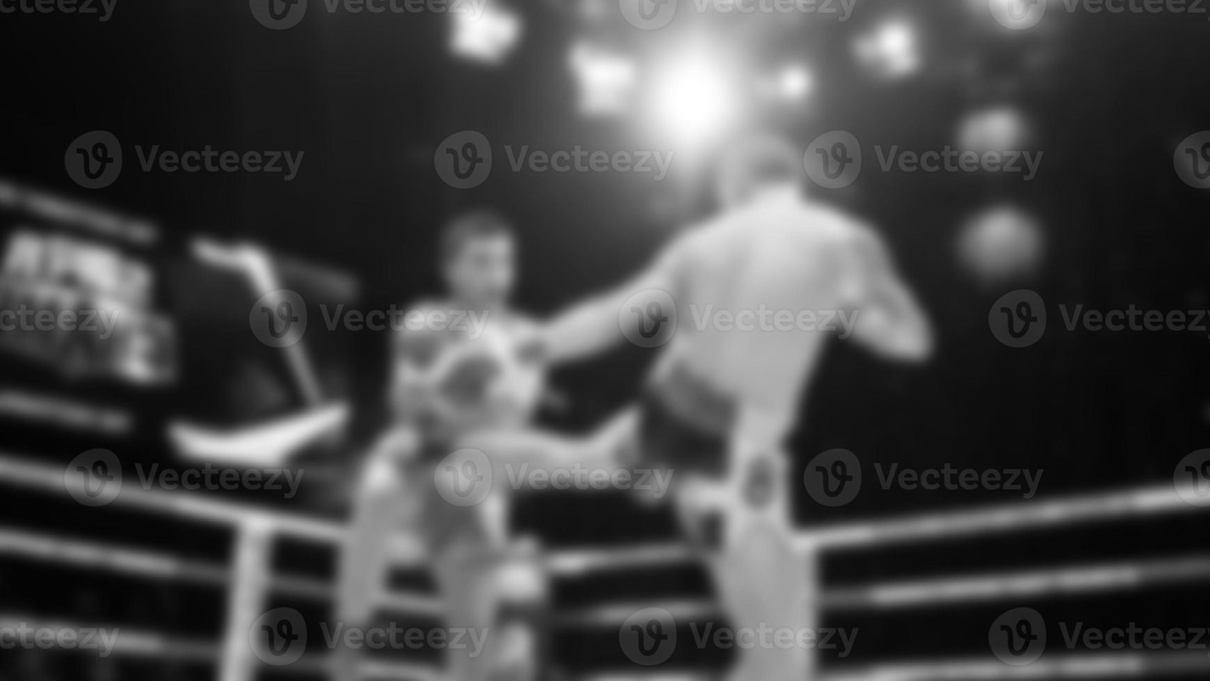 sfocato immagini nero e bianca foto stile di tailandese boxe o muay tailandese