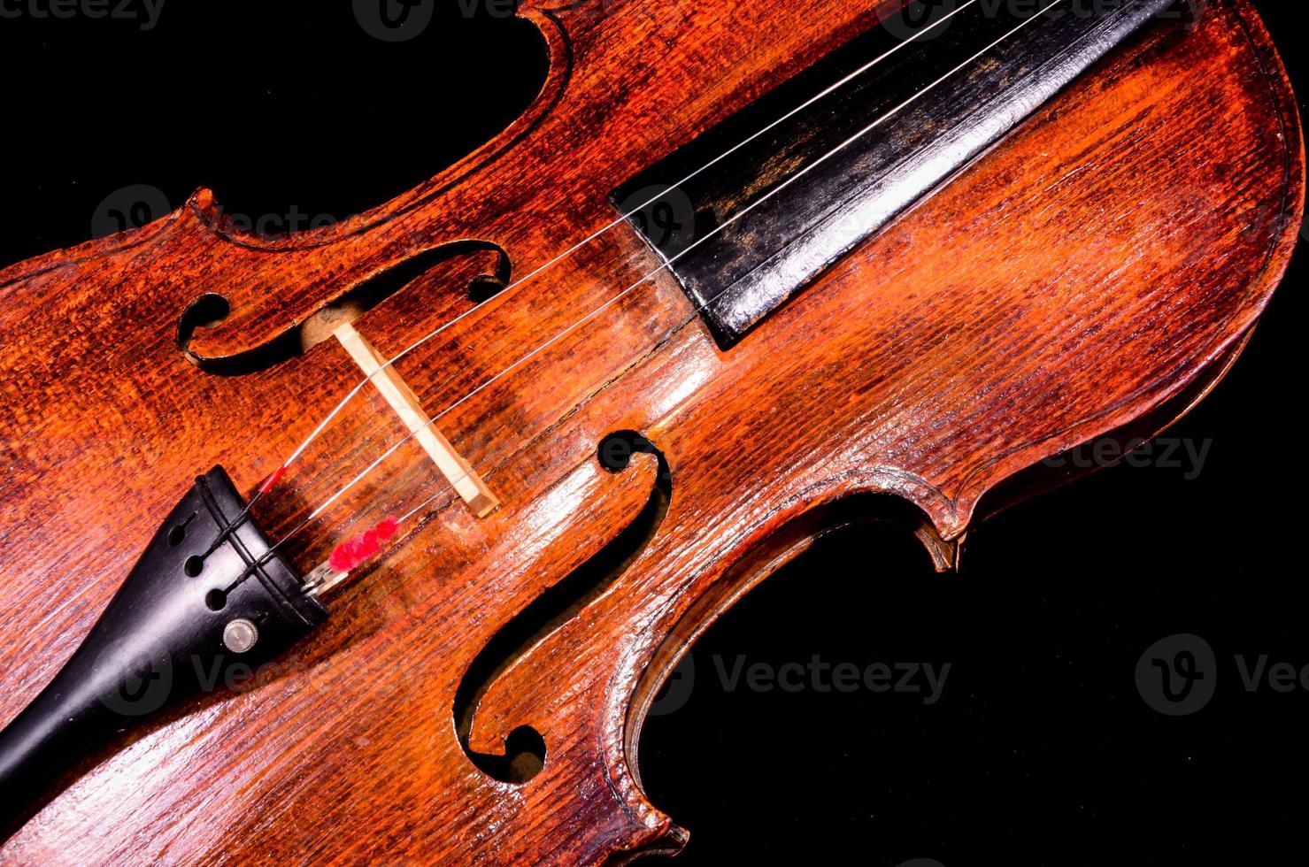 violino su nero sfondo foto