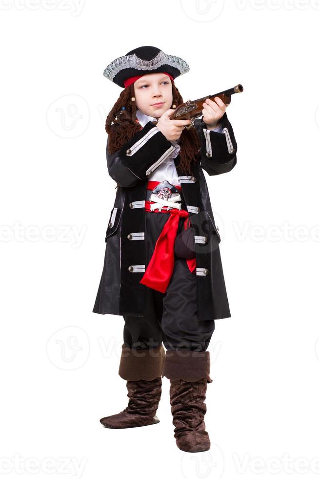 poco ragazzo vestito come pirata foto