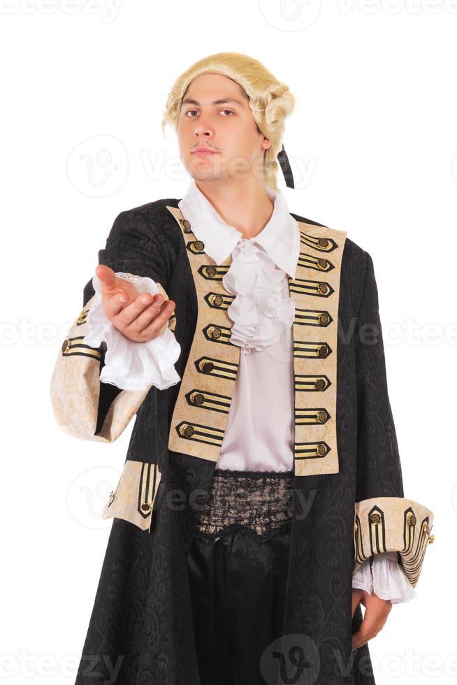 giovane uomo nel medievale costume foto