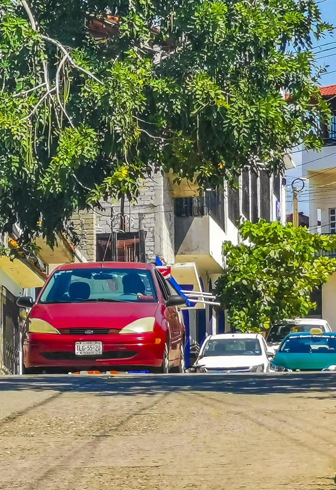 puerto escondido oaxaca Messico 2022 occupato strada strada guida macchine traffico marmellata puerto escondido Messico. foto