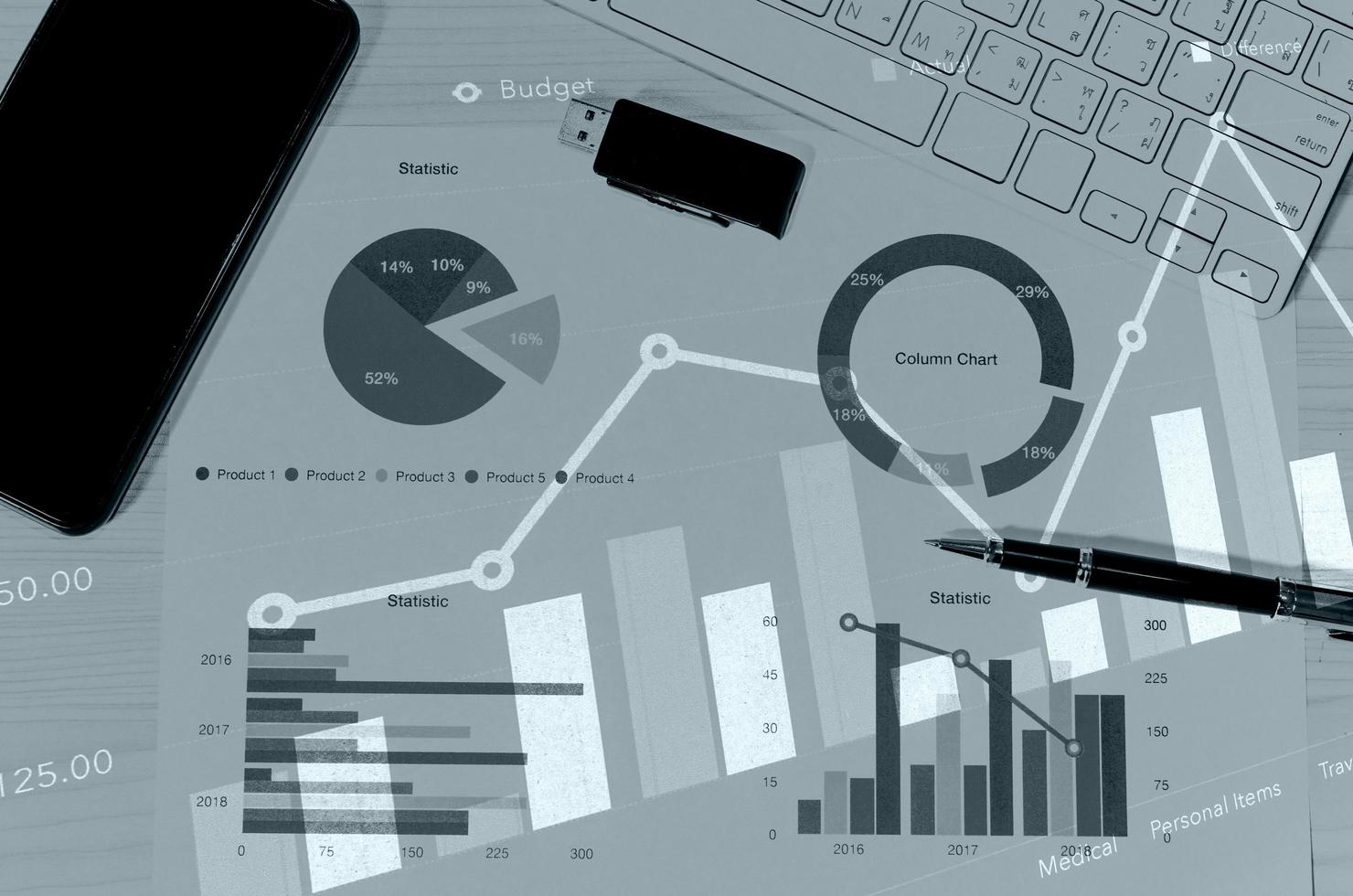 grafici e documenti aziendali foto