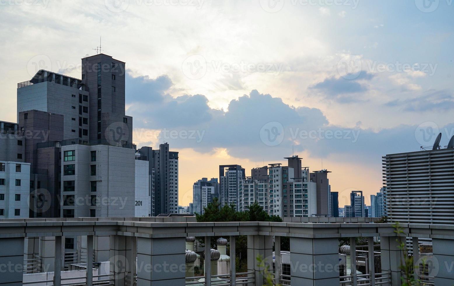 paesaggio dell'appartamento a seoul, corea foto