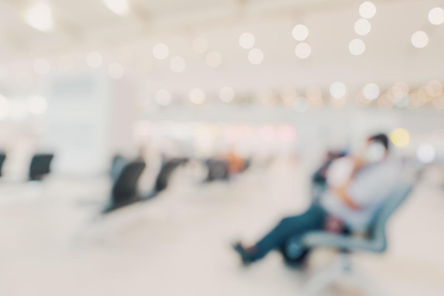 astratto sfocatura aeroporto interno per sfondo con spazio foto