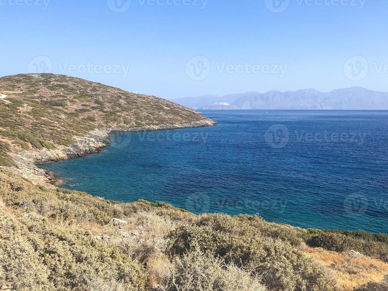 un' baia nel Creta, Grecia, vicino un' dianiskari spiaggia foto