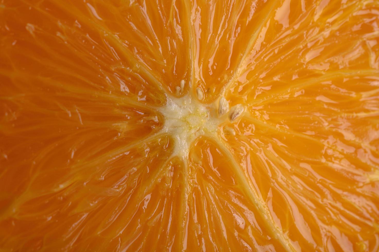immagine macro di arancia matura con piccole profondità di campo foto
