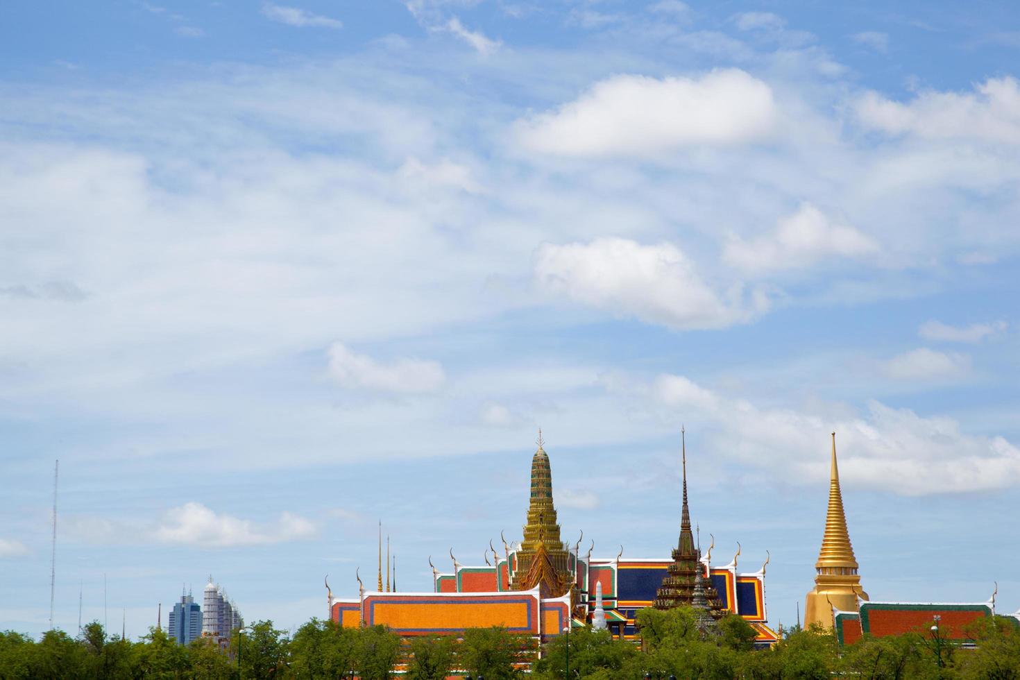 tempio di wat phra kaew in thailandia foto