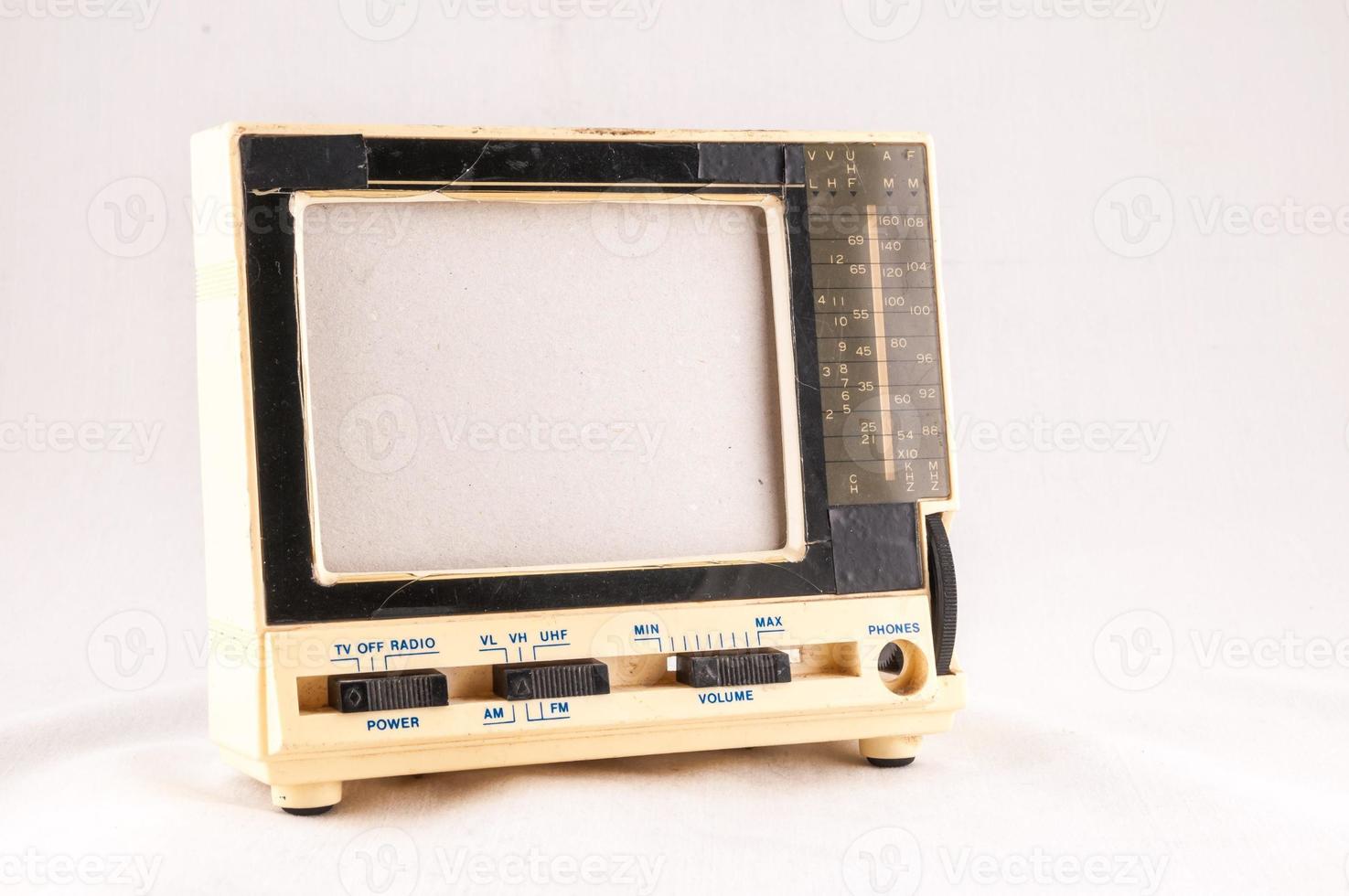 Vintage ▾ tv su bianca sfondo foto