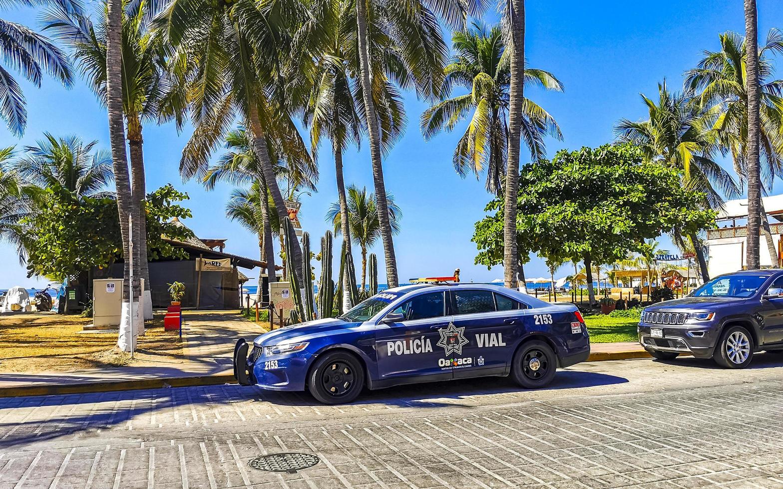 puerto escondido oaxaca Messico 2023 messicano polizia auto veicolo polizia operazione nel puerto escondido Messico. foto