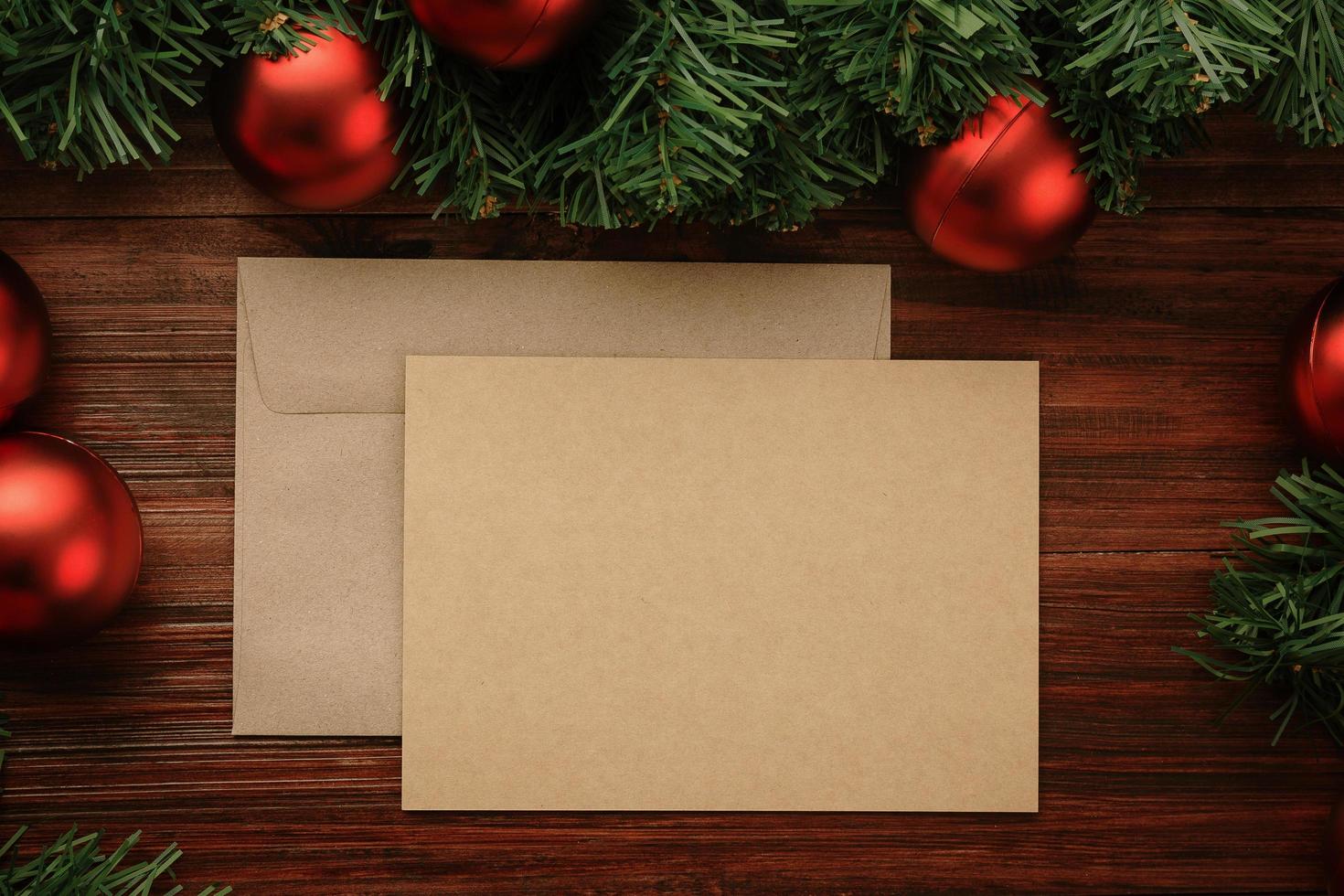 mock-up di carta natale carta kraft foto