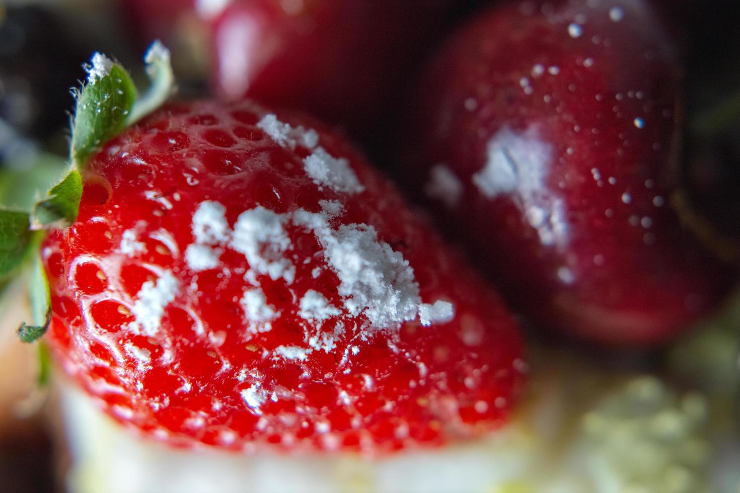 primo piano di fragole foto