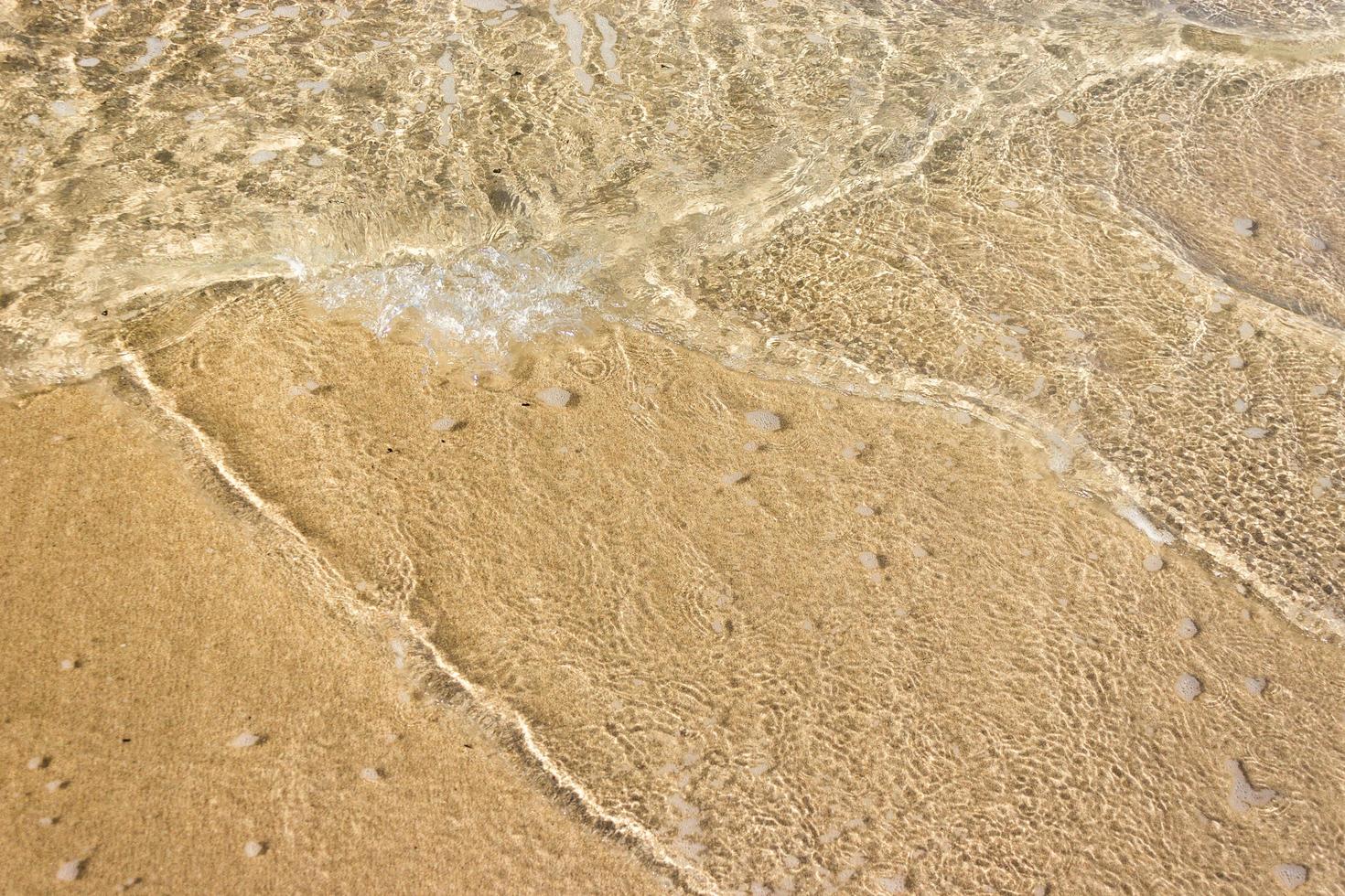 onde dell'oceano sulla spiaggia sabbiosa foto