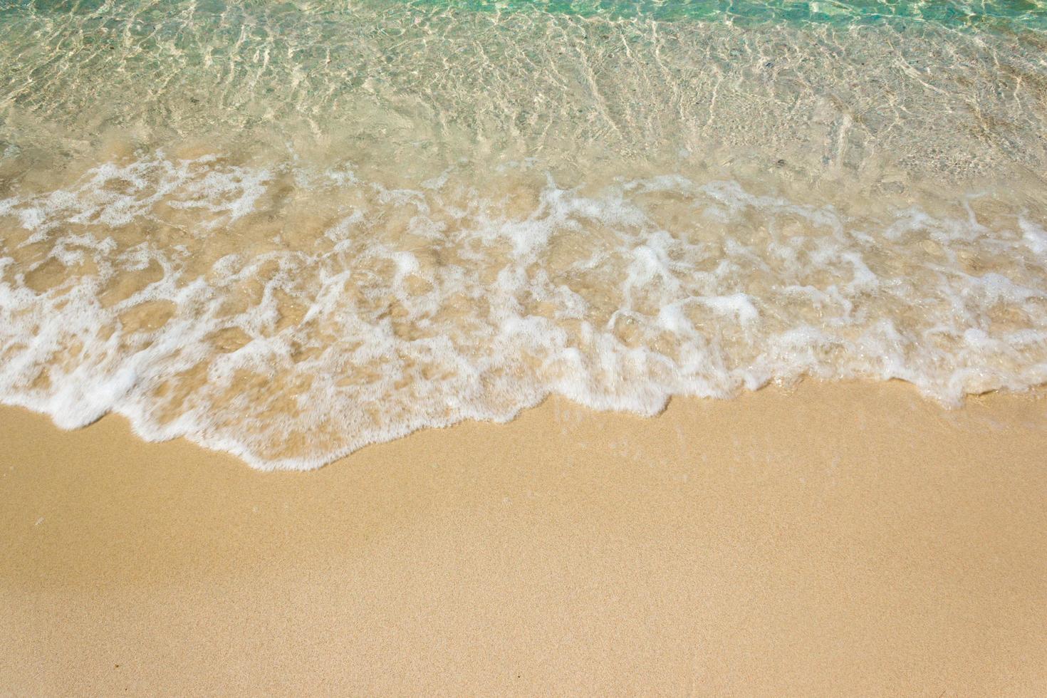 onde dell'oceano sulla spiaggia sabbiosa foto