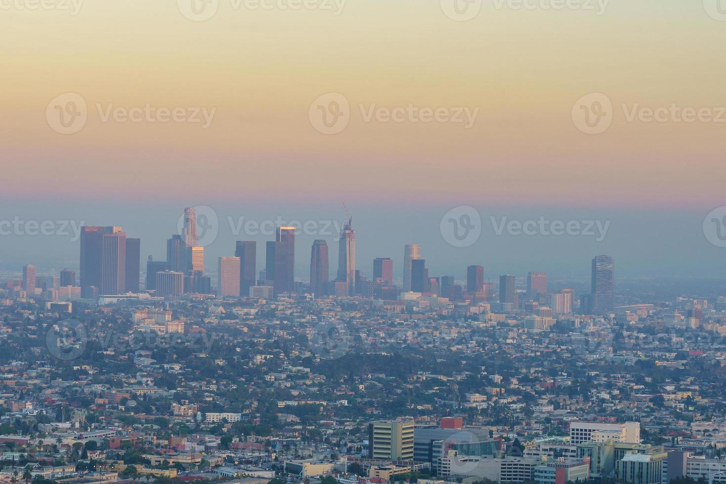 centro la los angeles orizzonte paesaggio urbano California foto