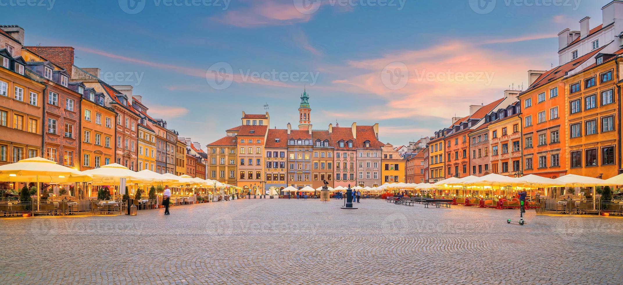 vecchio cittadina nel varsavia, paesaggio urbano di Polonia foto