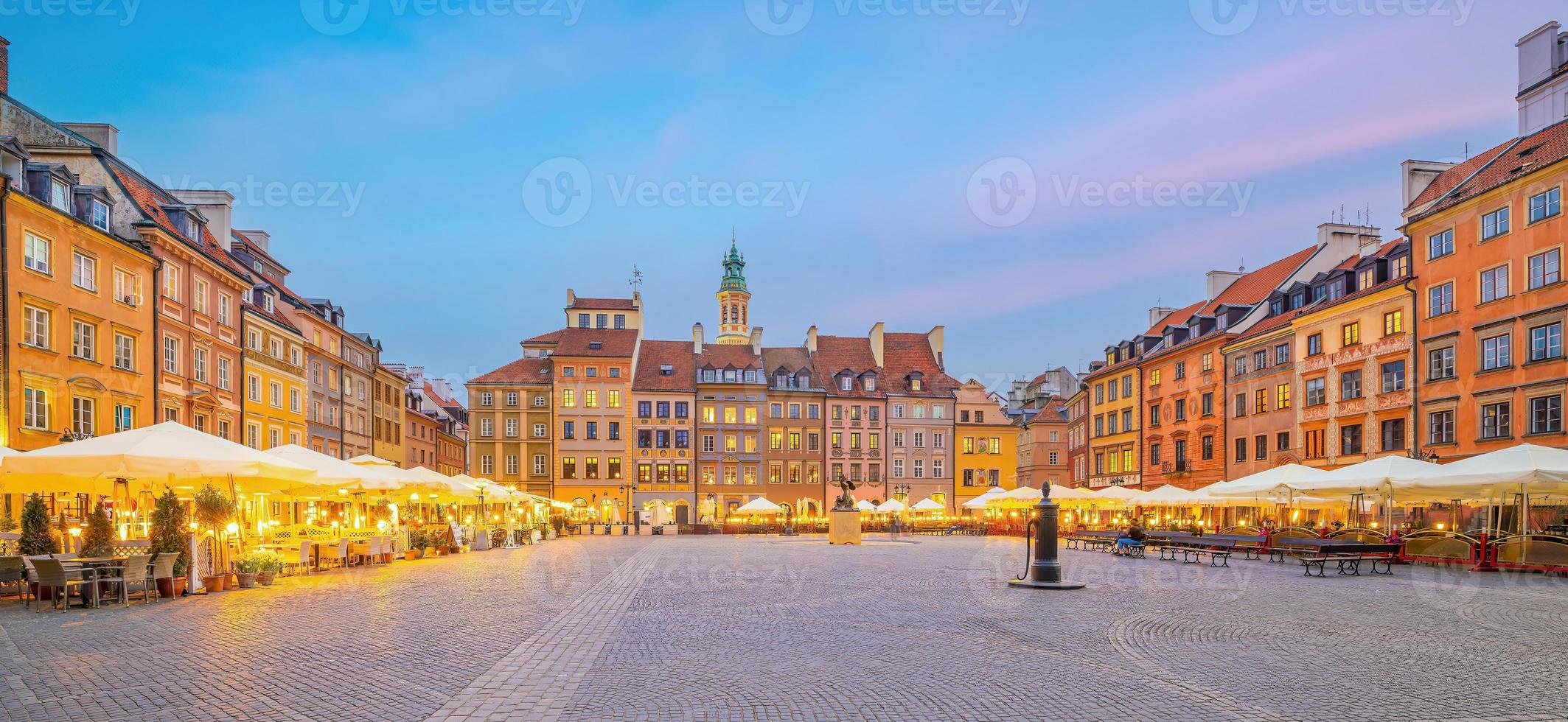 vecchio cittadina nel varsavia, paesaggio urbano di Polonia foto