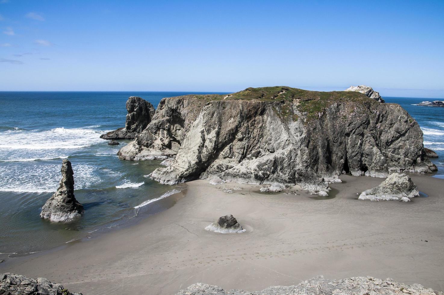 elefante piace roccia su il spiaggia foto