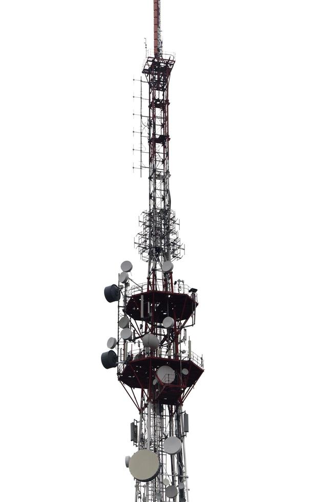 torre della televisione su bianco foto