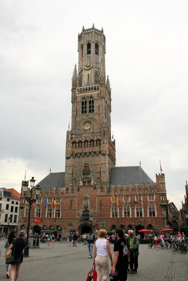 Bruges nel Belgio nel luglio 2009. un' Visualizza di il cittadina di Bruges nel Belgio foto