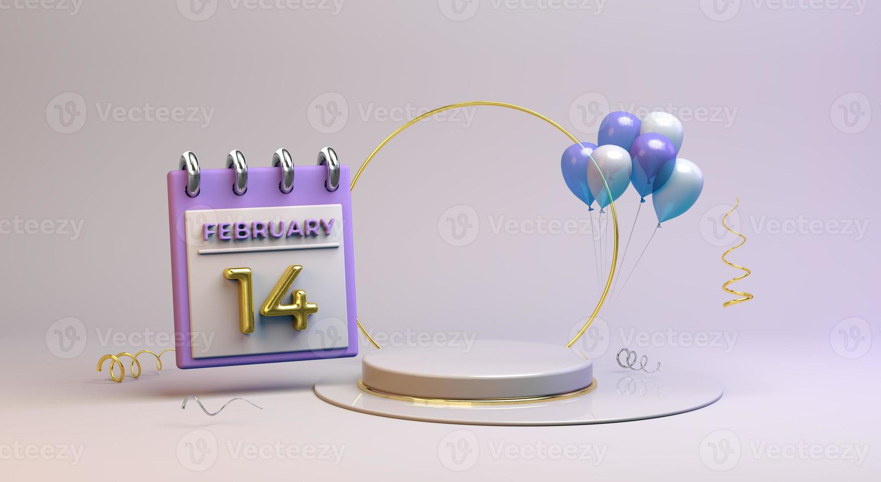 celebrazione 14 febbraio con 3d podio sfondo foto