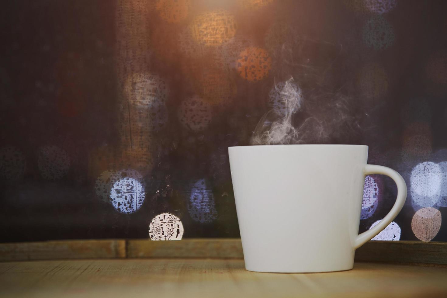 caffè sul bokeh foto