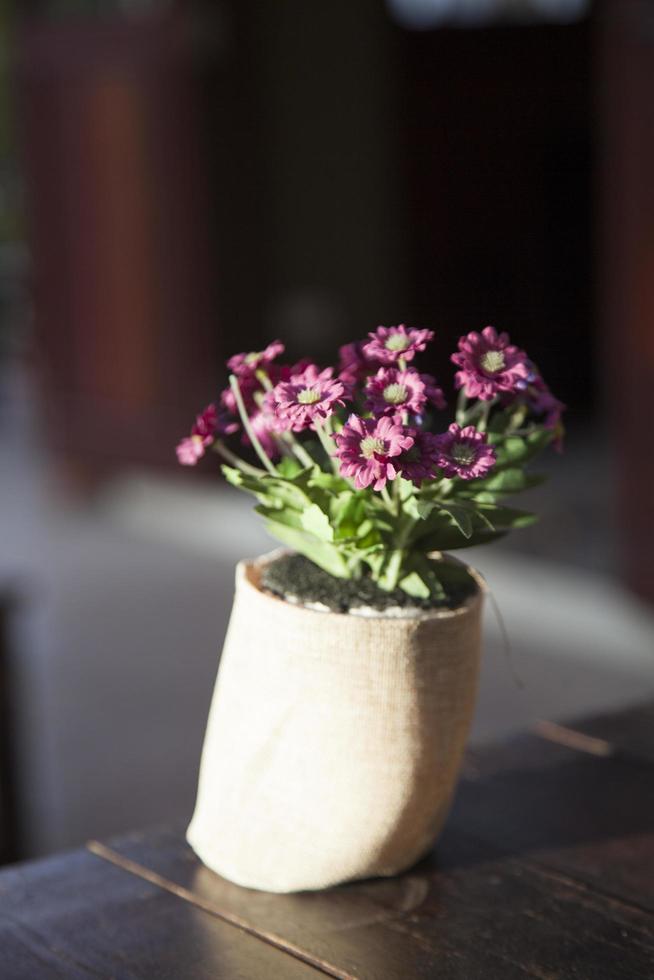 piccoli fiori sul tavolo foto