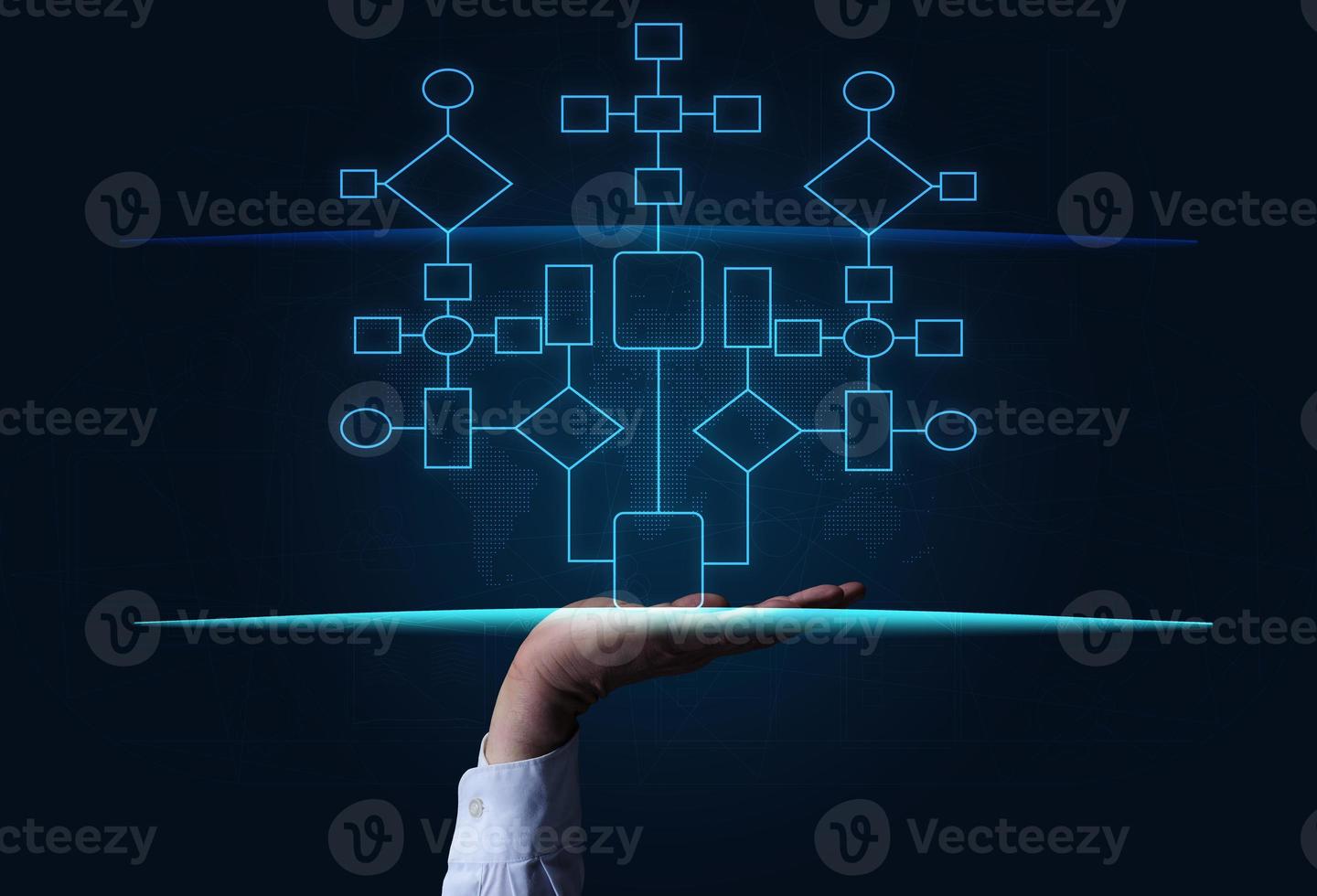 automatizzare attività commerciale processi e flussi di lavoro utilizzando diagrammi di flusso. riduzione di tempo per in lavorazione processi foto