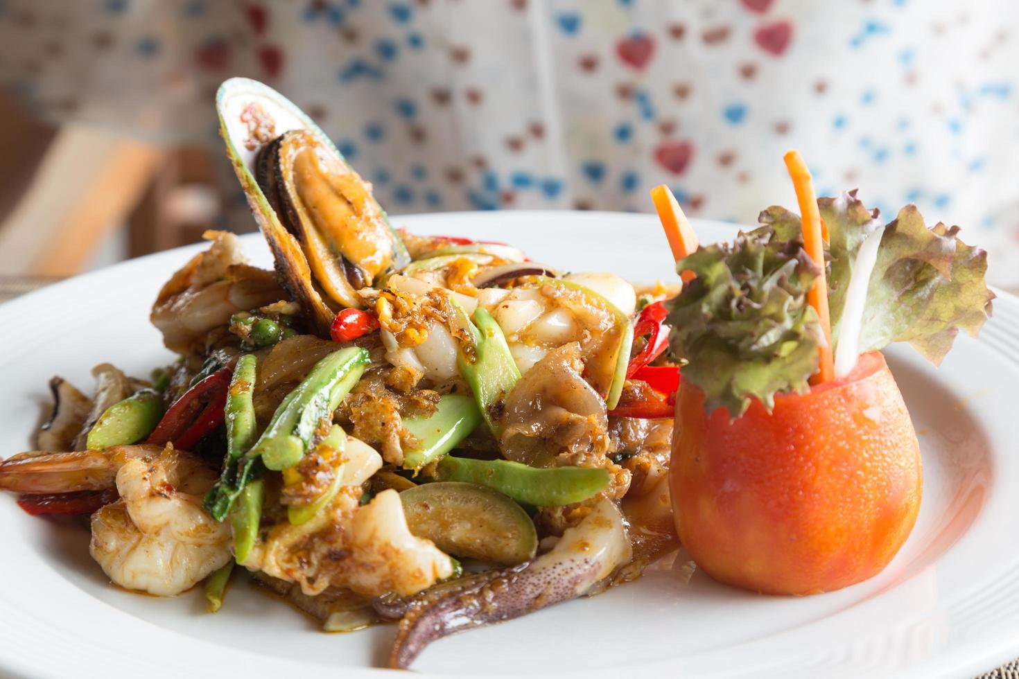 frutti di mare in un ristorante in thailandia foto