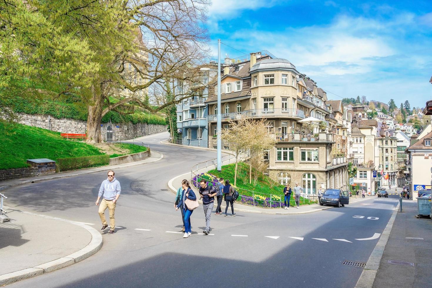 centro storico di luzern, svizzera, 2018 foto