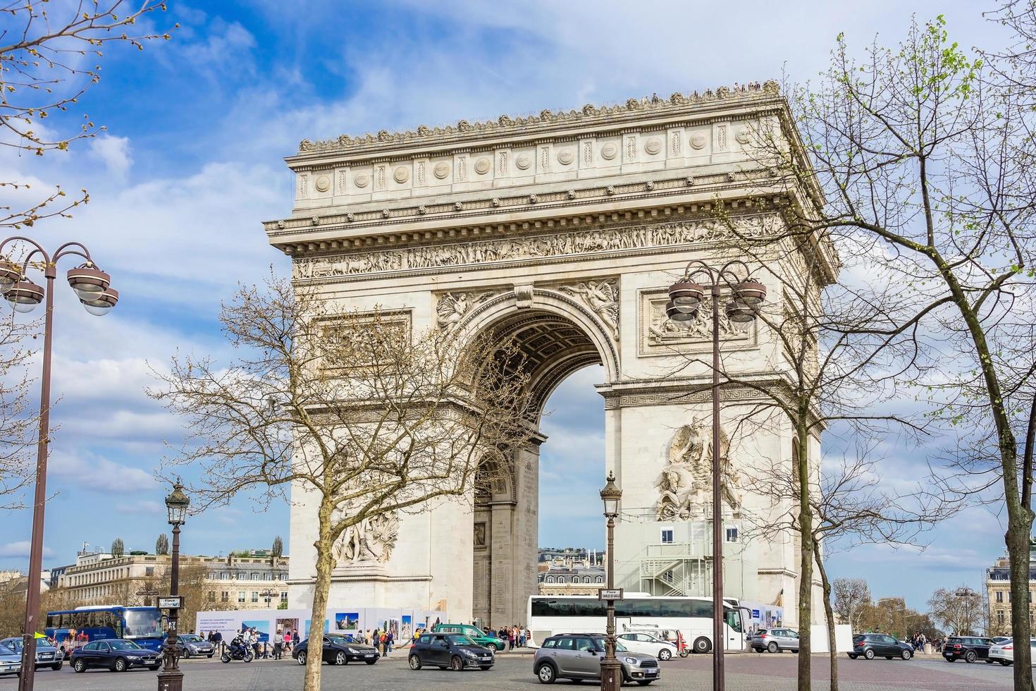 l'arco di trionfo a parigi, francia, 2018 foto