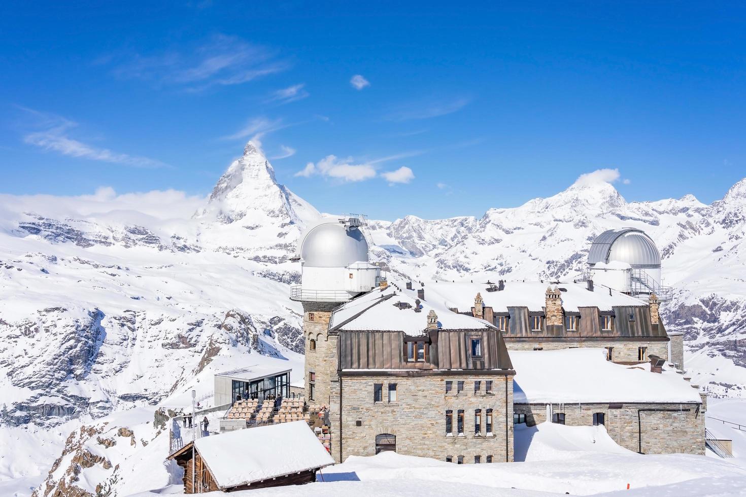 l'osservatorio sul vertice del gornergrat in svizzera, 2018 foto