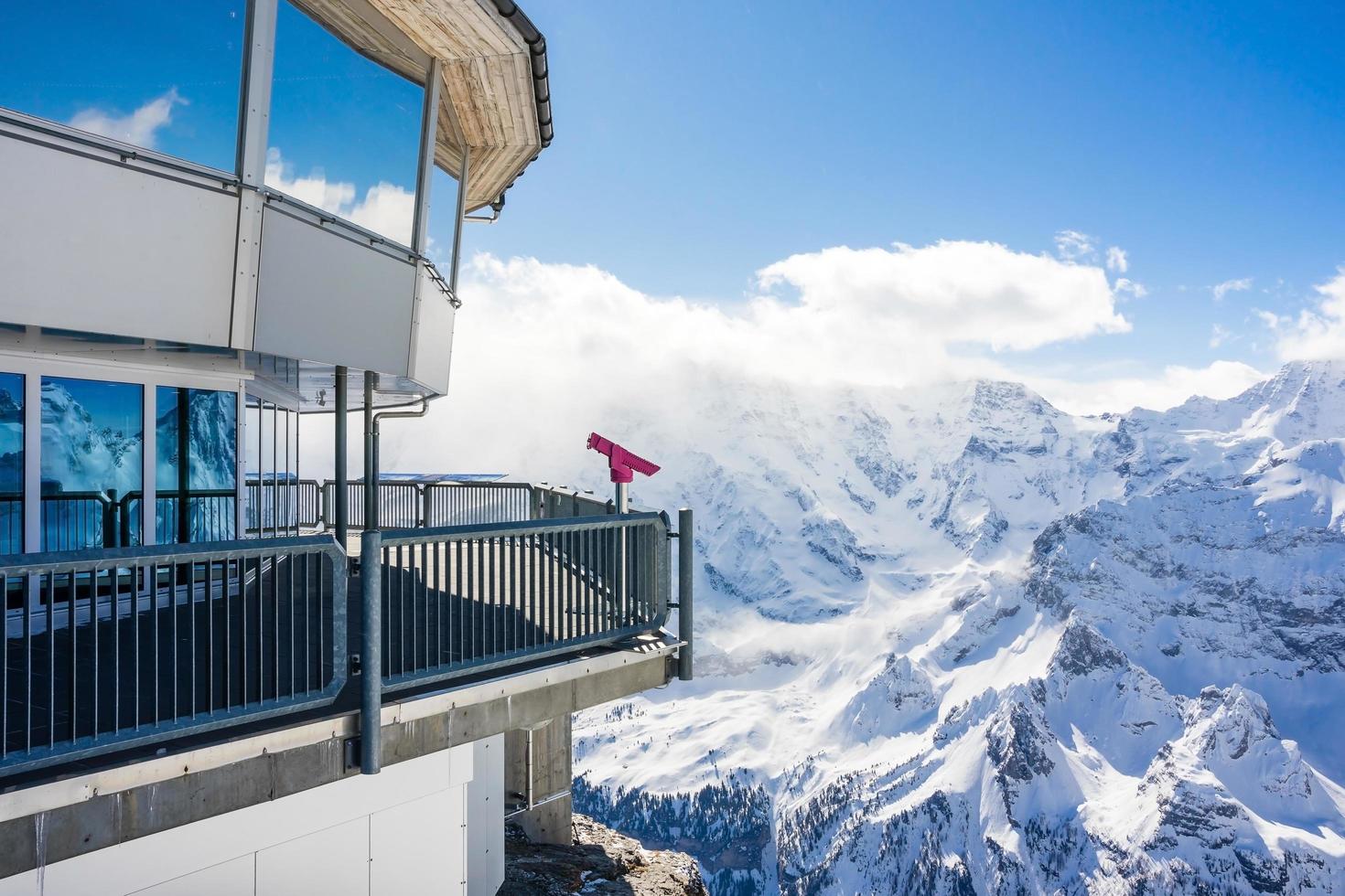 Swiss skyline da schilthorn, svizzera foto