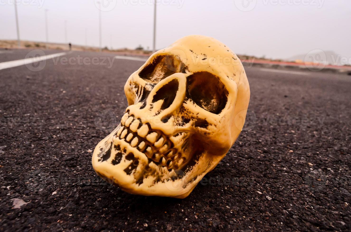 cranio su il strada foto
