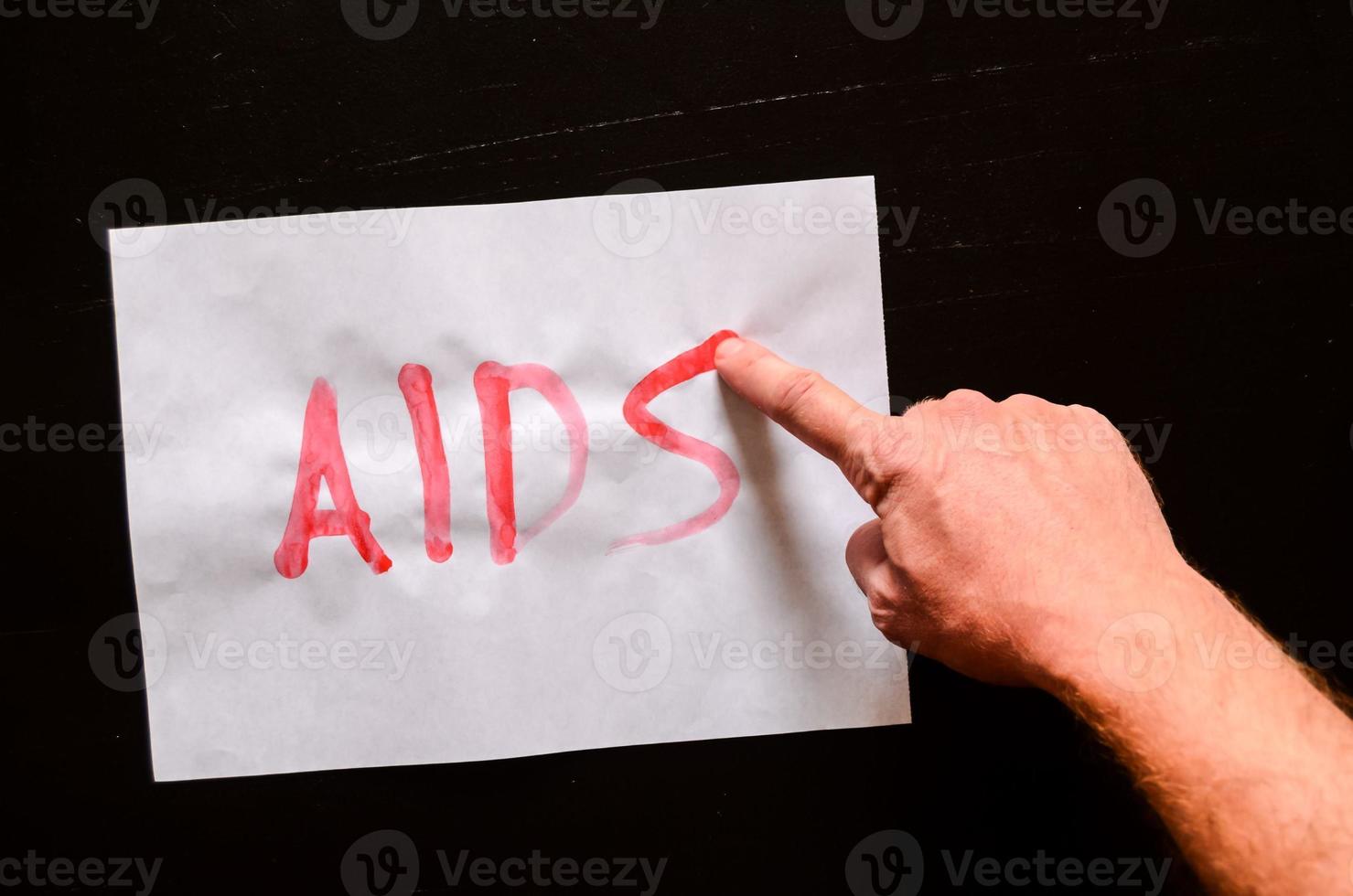 AIDS su nero sfondo foto