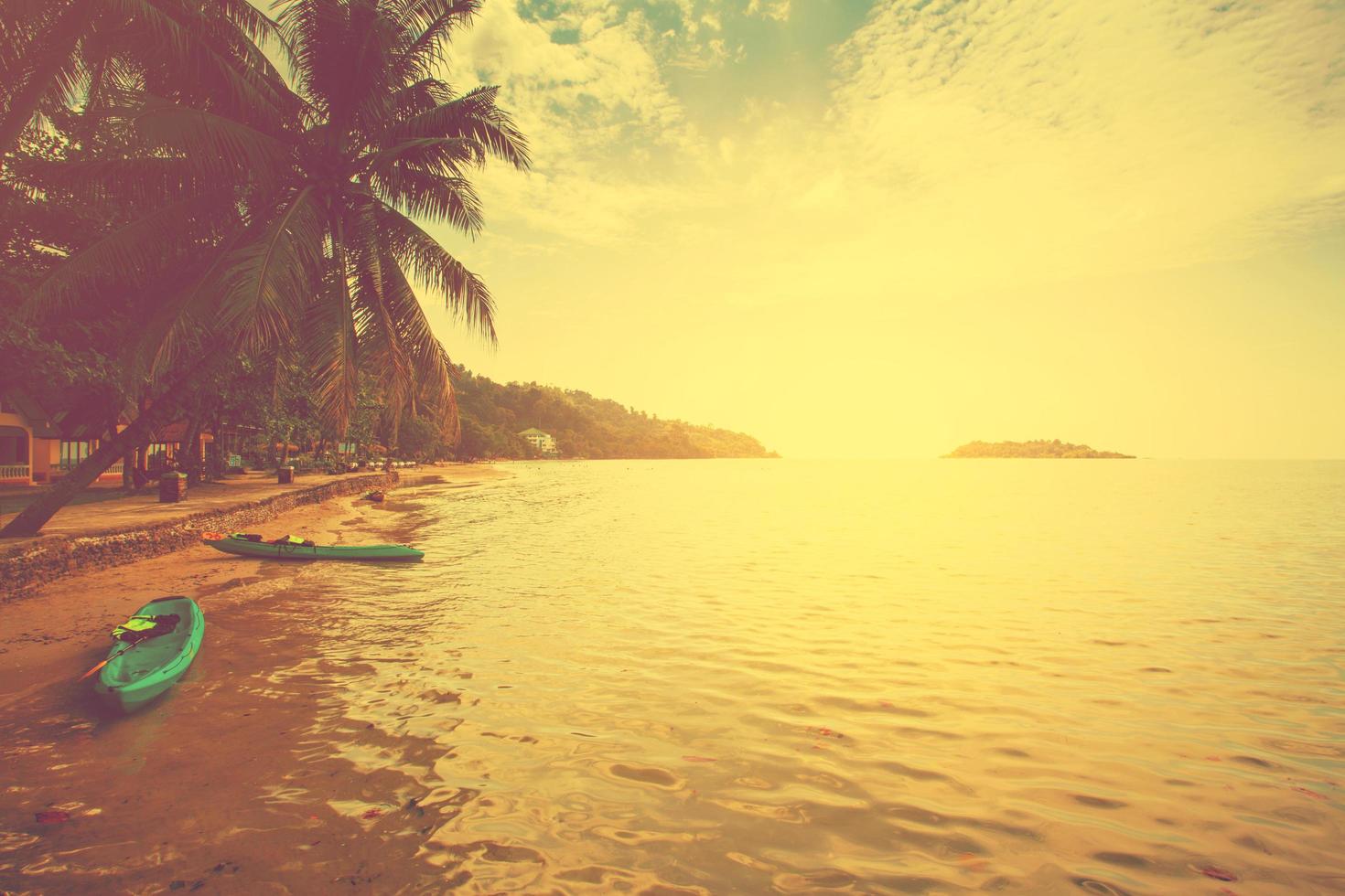 spiaggia estate e isola per sfondo con Vintage ▾. foto