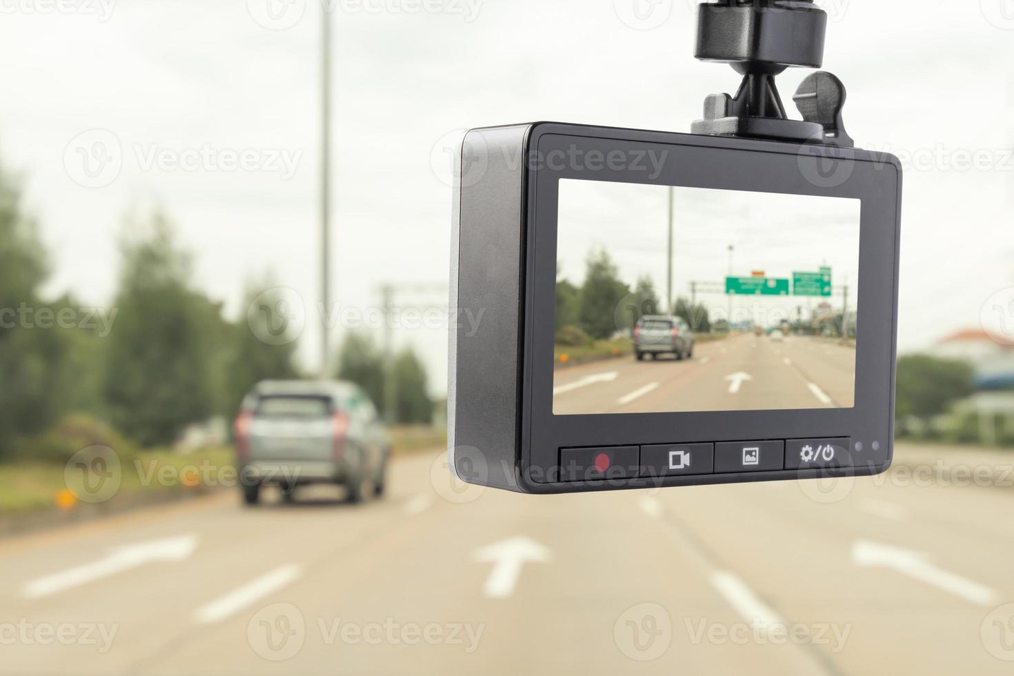 auto cctv telecamera video registratore per guida sicurezza su il strada foto