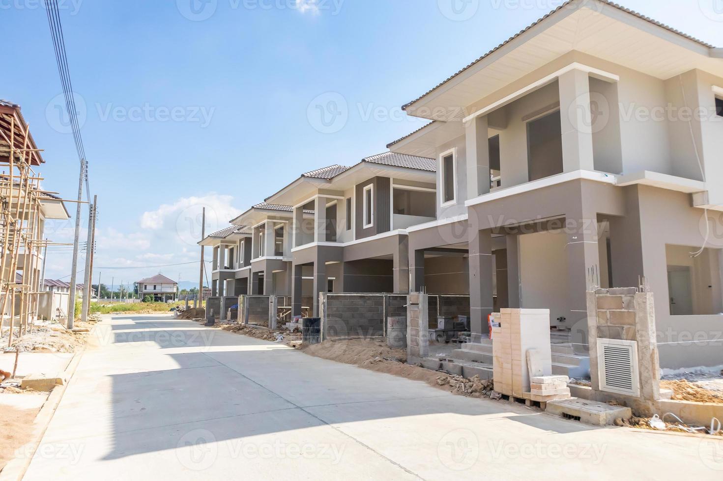 costruzione Residenziale nuovo Casa nel progresso a edificio luogo alloggiamento tenuta sviluppo foto