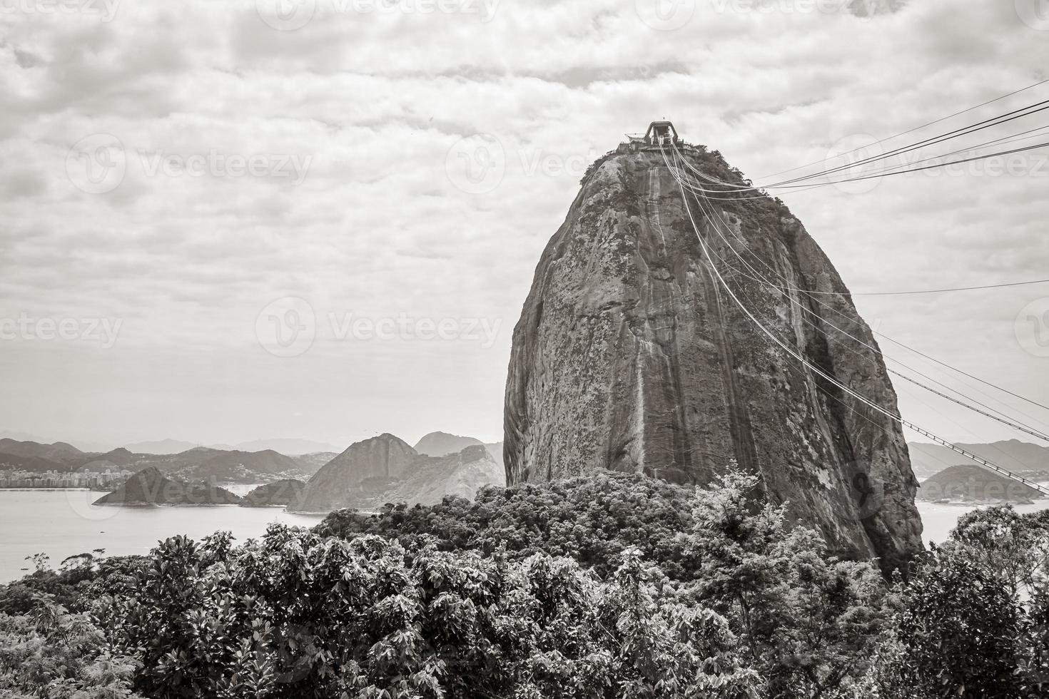 monte pan di zucchero pao de acucar panorama rio de janeiro brasile. foto