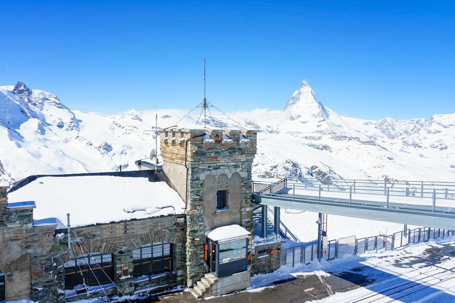 l'osservatorio sul vertice di gornergrat, svizzera, 2018 foto