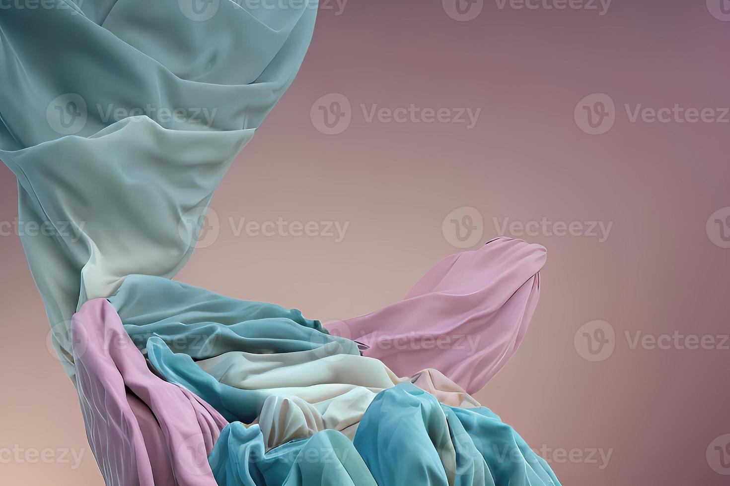 artistico fluente tessuto design con pastello colori per sfondo foto