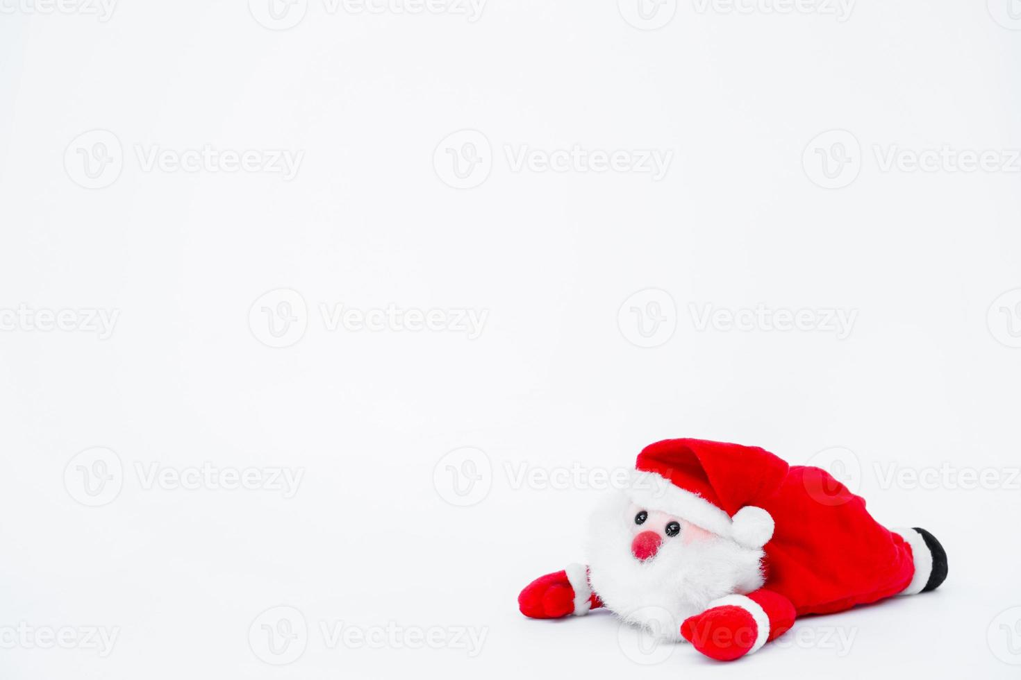Santa Claus Bambola su isolato su bianca sfondo, natale decorazione foto
