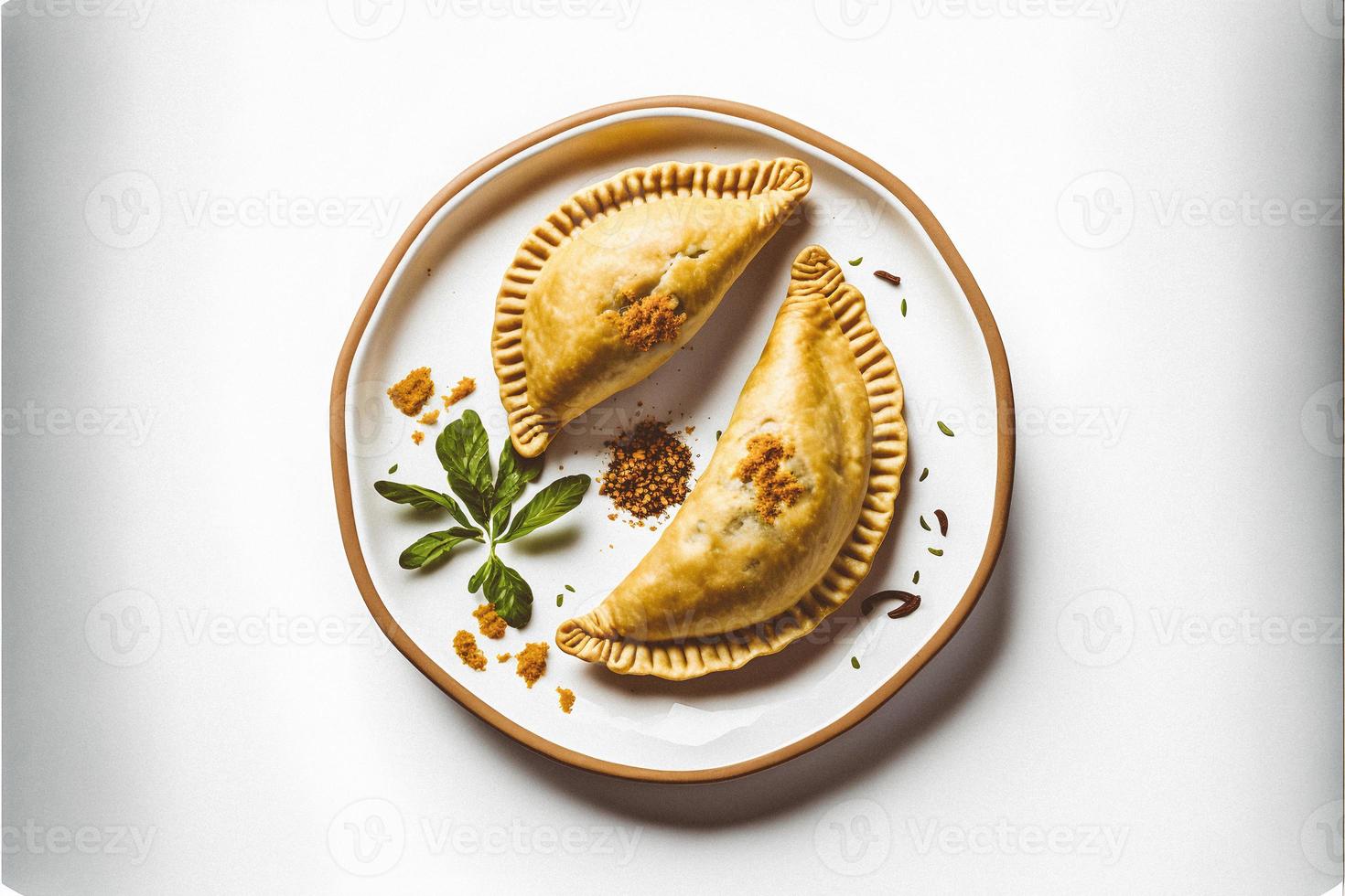 portare un' toccare di raffinatezza per il tuo legati al cibo progetti con nostro empanadas su un' bianca sfondo. vetrina il ricco sapori e diversità di latino americano cucina foto