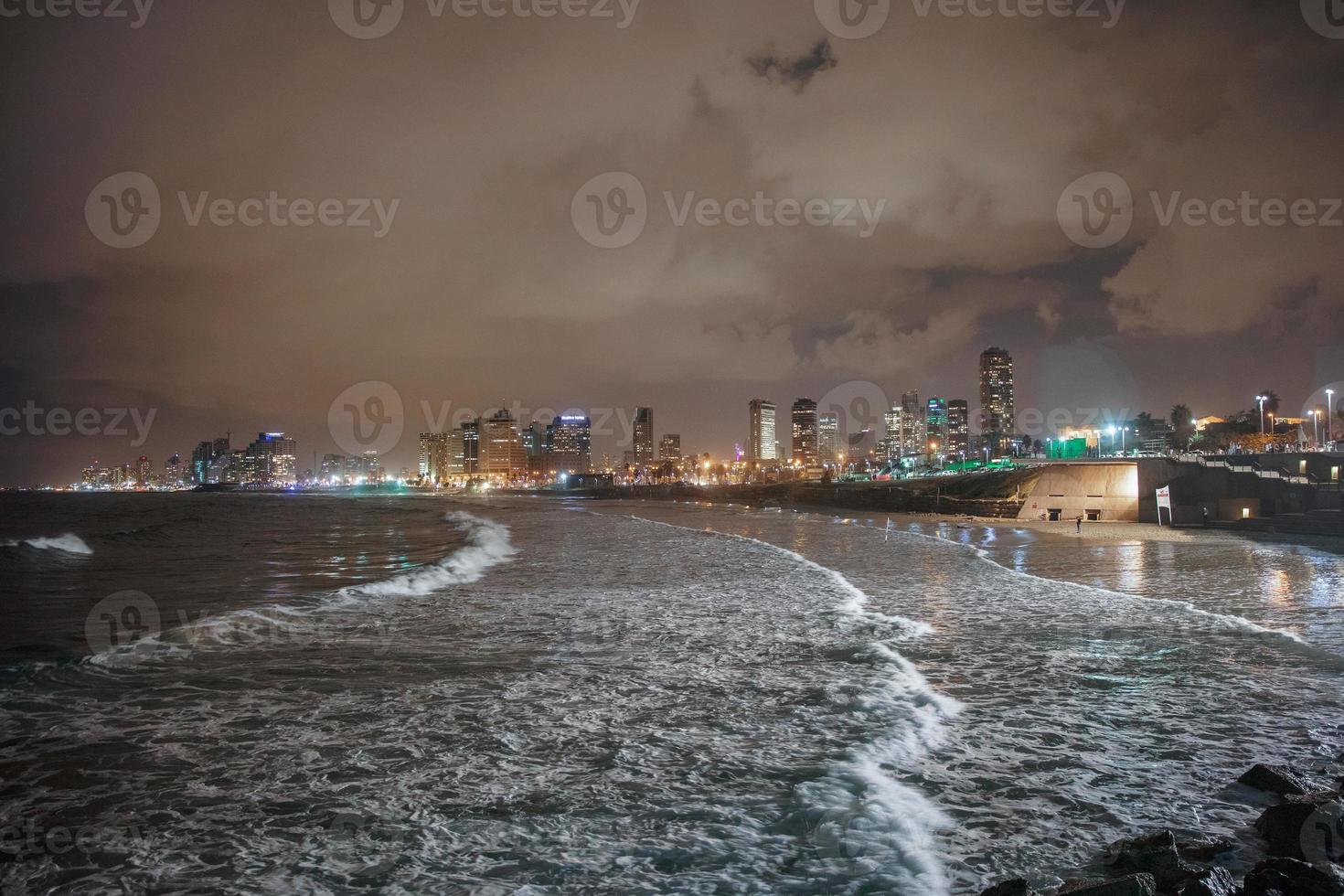 bellissimo Visualizza di il notte tel aviv foto