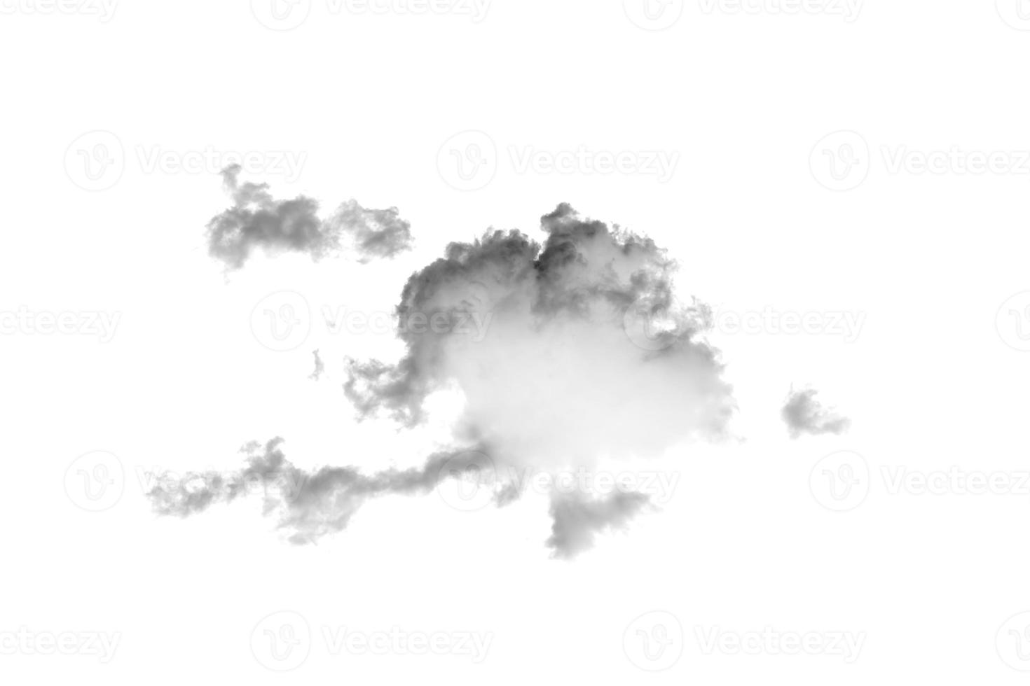bianca nube isolato su bianca sfondo, fumo strutturato, pennello effetto foto