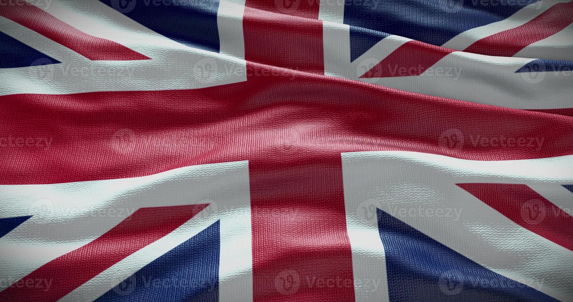 UK unito regno nazionale bandiera agitando sfondo, 4k fondale animazione foto